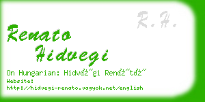 renato hidvegi business card